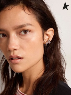 Golden Goose Stjärniga Jewelmates samling ear cuff örhängen i gamla guld färg med dekorativ kristaller guld färg