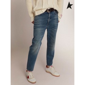 Golden Goose Golden collection slim-fit jeans med ett medium tvätta blå