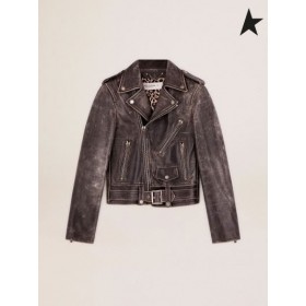 Golden Goose svart läder biker jacket svart