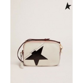 Golden Goose Vit och rosa Stjärna Väska med svart lackläder star vit rosa