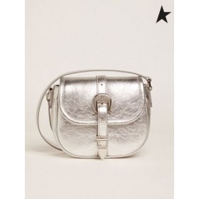 Golden Goose Liten Rodeo Väska i silver och laminerat lackläder silver