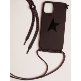 Golden Goose Svart fodral för iPhone 12 och 12 Pro med ton-i-ton-stjärniga Black