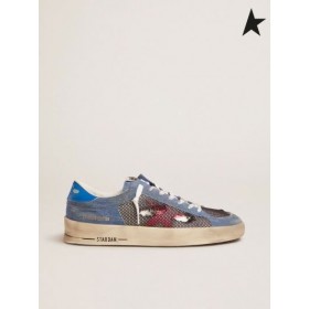 Golden Goose Limited Edition LAB denim Stardan gymnastikskor med lila stjärnor lila blå