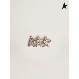 Golden Goose Stjärniga Jewelmates samling spetsar tillbehör med tre stjärnor i gamla guld färg med dekorativ kristaller guld färg