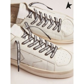 Golden Goose blå reflekterande skosnören skosnören med tryck blått