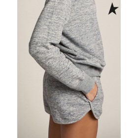 Golden Goose grå Melange Diana Star collection shorts med guld stjärna på framsidan grå