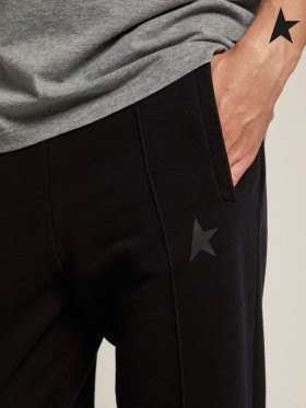 Altın Kaz Siyahı Doro Star collection önde tonlu yıldız siyahlı koşu pantolonu