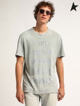 Altın Kaz Grisi Yolculuk koleksiyonu Gri tonlu harfli tişört