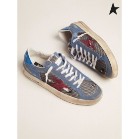 Fuşya yıldız fuşya mavisi ile Golden Goose Sınırlı Sayıda LAB denim Stardan spor ayakkabı