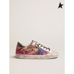 Metalik gümüş çatırtı deri topuk tırnaklı altın Kaz Gölgeli pembe Süper Yıldız spor ayakkabı pembe mavi