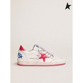 Golden Goose Ball Star LTD kırmızı rugan detaylı beyaz deri spor ayakkabı beyaz