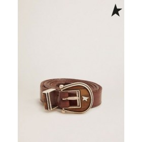 Tonlu tokalı altın Kaz Koyu kahverengi Rodeo kemer koyu kahverengi