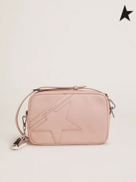 Golden Goose Bolsa de la Estrella de cuarzo rosa de cuero martillado con tono sobre tono estrella de la rosa