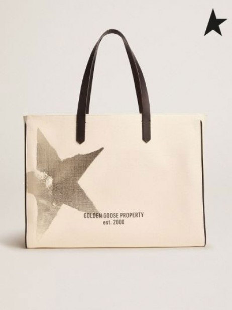 El Ganso de oro Este-Oeste de California Bolsa con la estrella de Oro de la impresión de color marrón