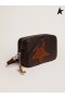 Golden Goose Star Bag in dark brown leather with leopard-print suede star dark brown