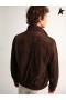 El Ganso de oro de Oro de la colección chaqueta de vuelo en marrón oscuro de gamuza marrón oscuro