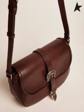 Golden Goose Medio de Rodeo de la Bolsa en tan oscuro de cuero marrón oscuro