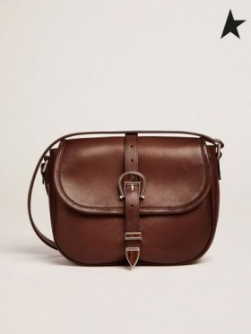 Golden Goose Medio de Rodeo de la Bolsa en tan oscuro de cuero marrón oscuro