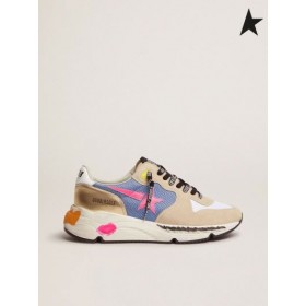 Golden Goose Zapatillas de Suela de las zapatillas de deporte de ante con oro detalle de oro de color fucsia