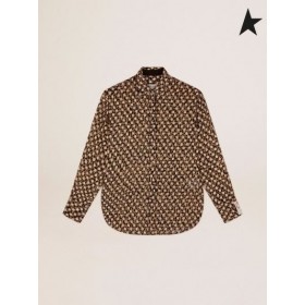 Golden Goose animal print camiseta de color oro