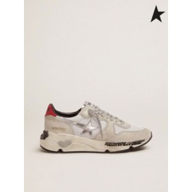 Golden Goose Zapatillas de Suela de las zapatillas de deporte rojas ficha de talón y una estrella de plata de plata rojo