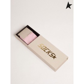 El Ganso de oro Rosa de calcetines de algodón con un color rosado brillante estrella marrón rosa de color rosa fucsia