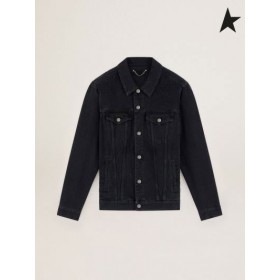 Ganso de oro de Viaje de la colección de Agenore chaqueta en negro needlepunch-efecto de algodón negro