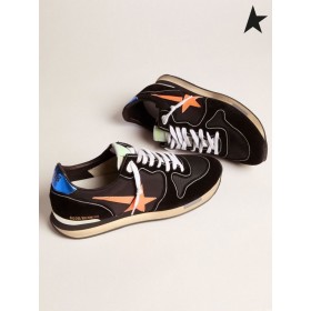El Ganso de oro Negro Zapatillas zapatillas de deporte con fluorescente estrella naranja negro naranja Fluorescente
