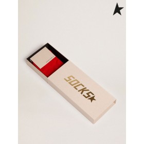 El Ganso de oro Rojo de algodón calcetines de blanco Ganso de Oro de la estrella marrón rojo blanco color oro