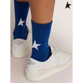 El Ganso de oro de la Royal azul calcetines de algodón blanco Ganso de Oro de la estrella marrón azul real blanco del color del oro