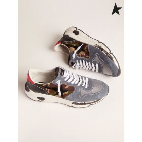Golden Goose Zapatillas de Camuflaje Suela de las zapatillas de deporte con textura inserto de nylon y rojo talón ficha de camuflaje negro