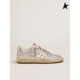 El Ganso de oro de la Bola de Estrellas, LTD zapatillas de deporte de cuero plata blanco plata