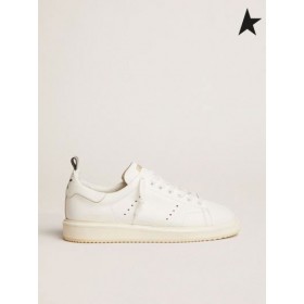 El Ganso de oro de Arranque zapatillas de deporte de cuero con estrella impreso en el talón ficha de color Beige