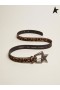 Golden Goose Leopard-print pony skin Star belt with sculptured leopard buckle