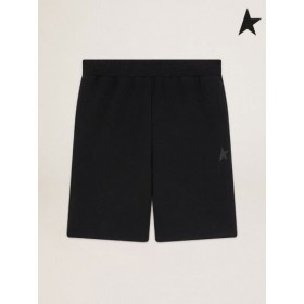 أوزة ذهبية الأسود دييغو نجم جمع شورت برمودا مع لهجة على لهجة نجوم على الجبهة الأسود