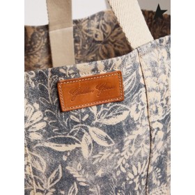 الأوزة الذهبية Golden Resort جمع كبسولة قماش المحيط حقيبة في خمر الأزرق مع الأبيض المتناقضة تويلي دي جوي طباعة الأزرق