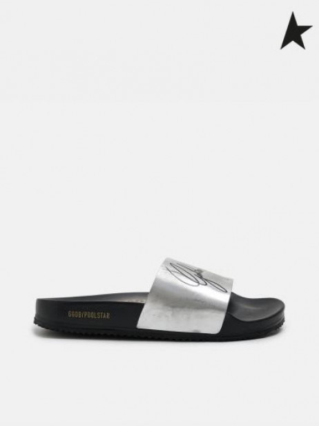 Golden Goose černá Poolstars tenisky s stříbrná řemínek stříbrná černá