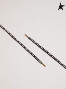 Zlatá Husa džínové tkaničky bílé tkaničky print bílá