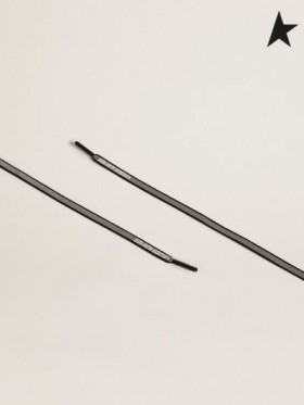 Zlatá Husa modré reflexní tkaničky s modrým logem