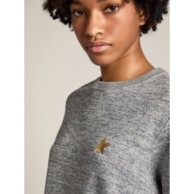 Zlatá Husa Melange šedá Athena sbírky Star mikina se zlatou hvězdou na přední šedé