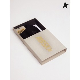 Golden Goose Black Golden face mask with tone-on-tone star brown black