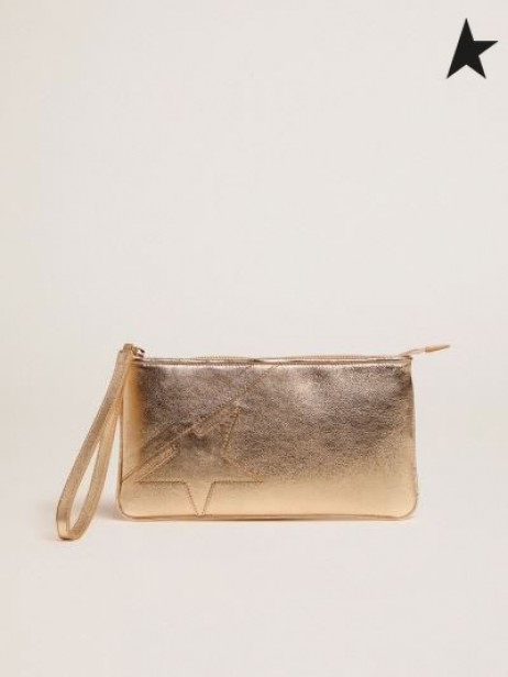 Golden Goose Silver Star Håndled clutch taske Farve, Hud / Hud Farve