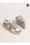 Golden Goose Stardan sneakers med sølv glitter hvid sølv