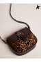 Golden Goose Små Rodeo Taske i sort læder og leopard-print pony hud sort
