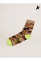 Golden Goose Camouflage-print sokker med sort lurex skær og fluorescerende gule detaljer brun camouflage green black