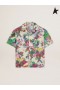 Golden Goose Pastel gul Rejse indsamling Clarissa shirt med all-over mangefarvede tropiske print-gul