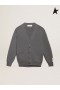 Golden Goose grå bomulds cardigan med knapper, mørke grå