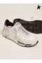 Golden Goose løbesko Eneste sneakers med rød hæl fanen og silver star silver rød
