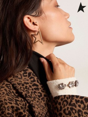 Golden Goose-Stjernede Jewelmates samling dråbe øreringe i gamle guld farve