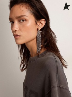 Golden Goose-Stjernede Jewelmates samling dråbe øreringe i gamle guld farve med dekorative krystaller, guld farve